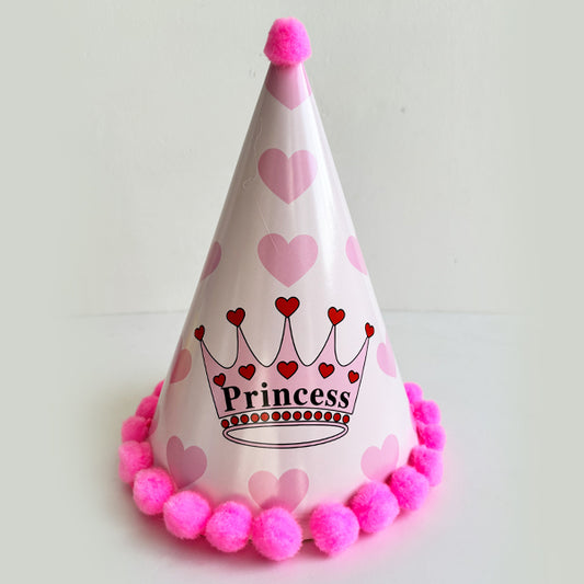 Happy Birthday Princess Pink Heart Hat