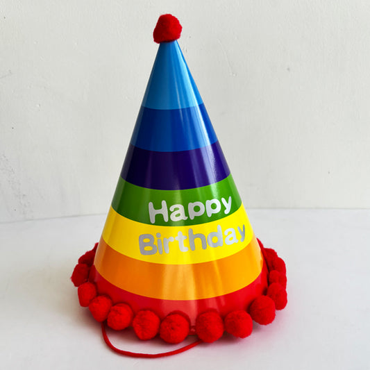 Happy Birthday Rainbow Hat