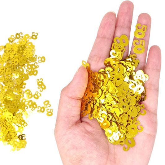 Number 50th Table Confetti Gold
