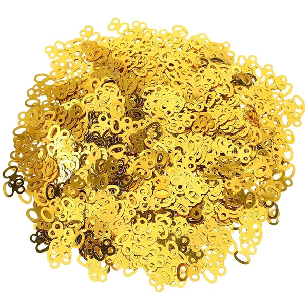 Number 80th Table Confetti Gold