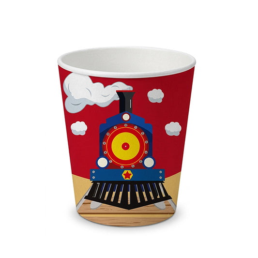 Train Theme Paper Cups