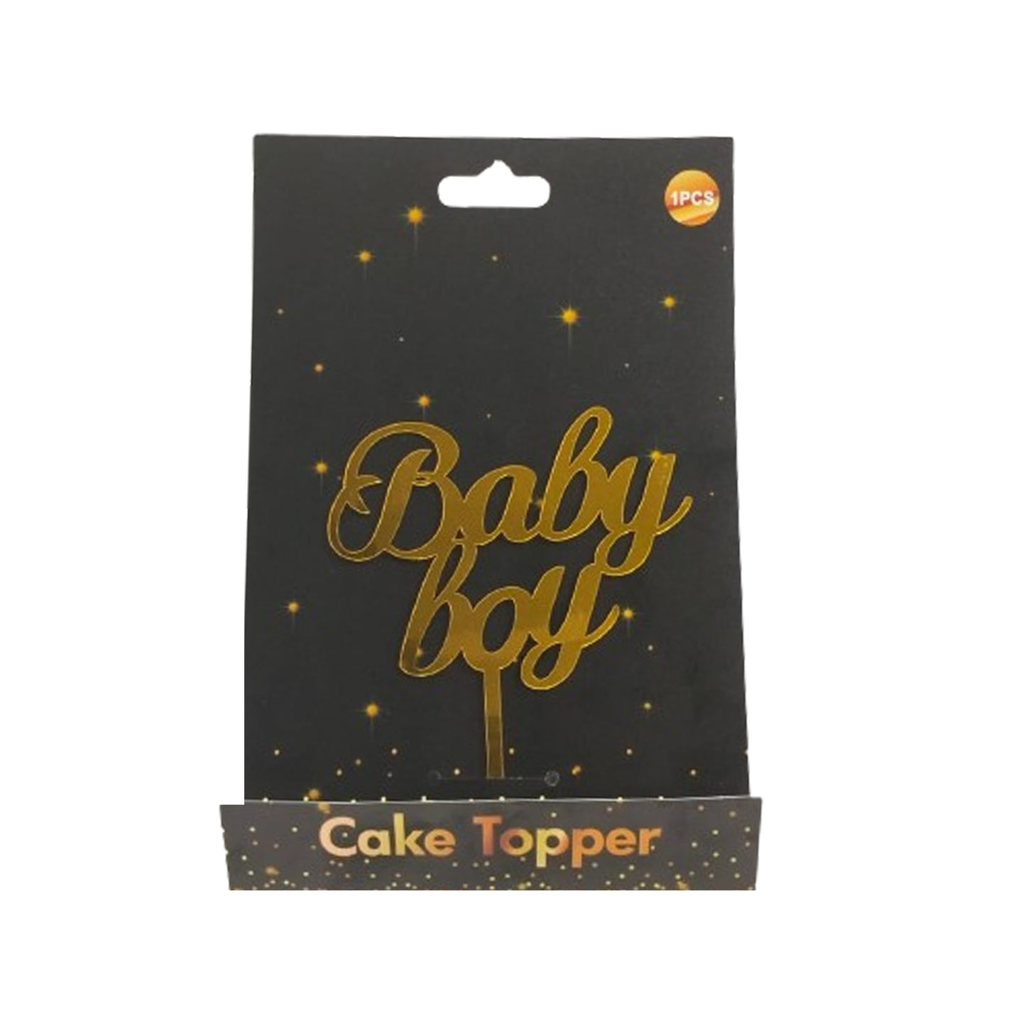 Baby Boy Cake Topper Gold