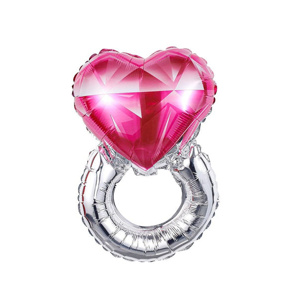 Silver with Hot Pink Heart Diamond 16 inch
