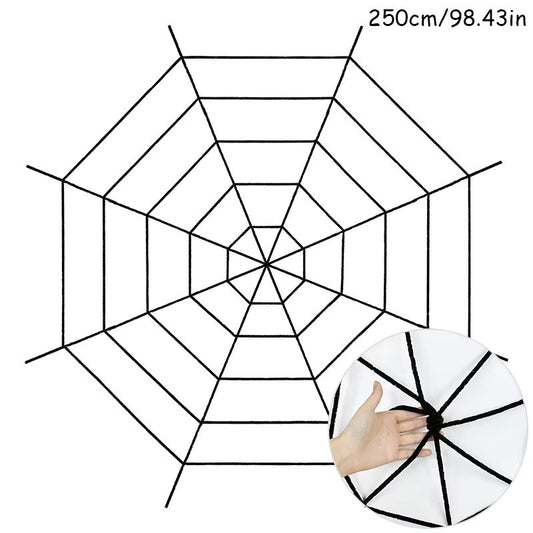 250cm Black Spider Web