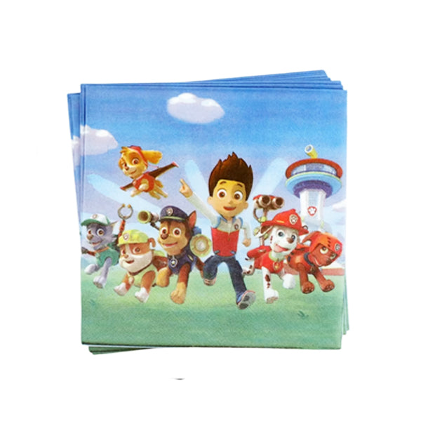 Paw Patrol Theme Paper Napkins