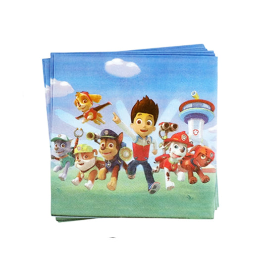 Paw Patrol Theme Paper Napkins