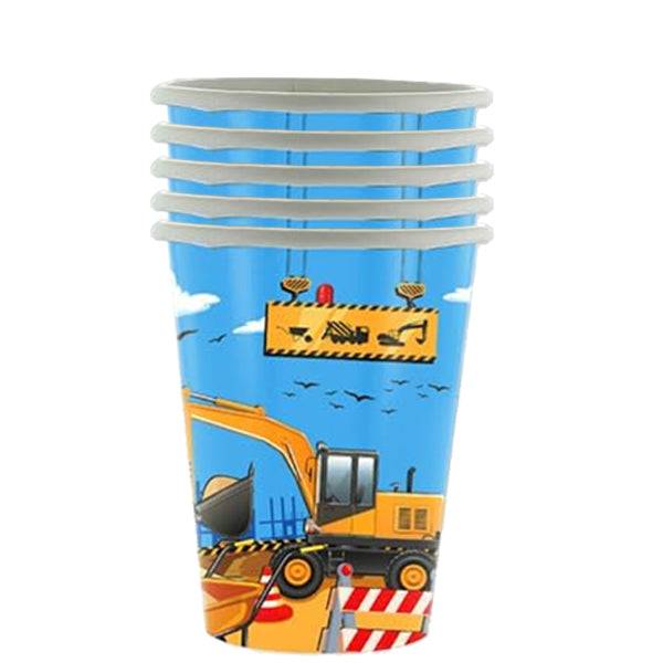 Construction Theme Paper Cups