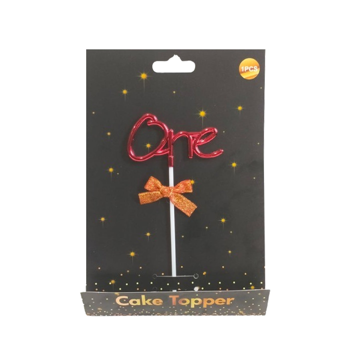 One Cake Topper Red