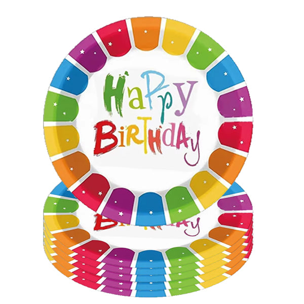 Radiant Party Theme Paper Plates
