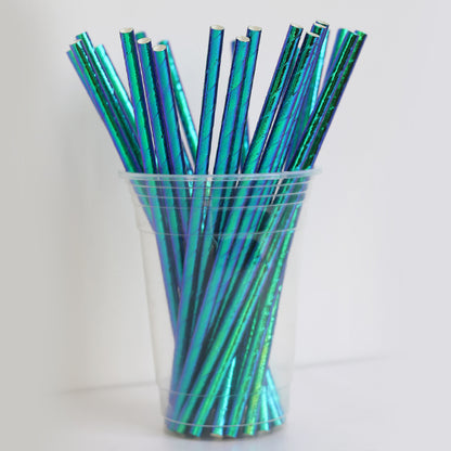Iridescent Paper Straws
