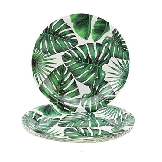 Tropical Jungle Leaf Theme Paper Plates