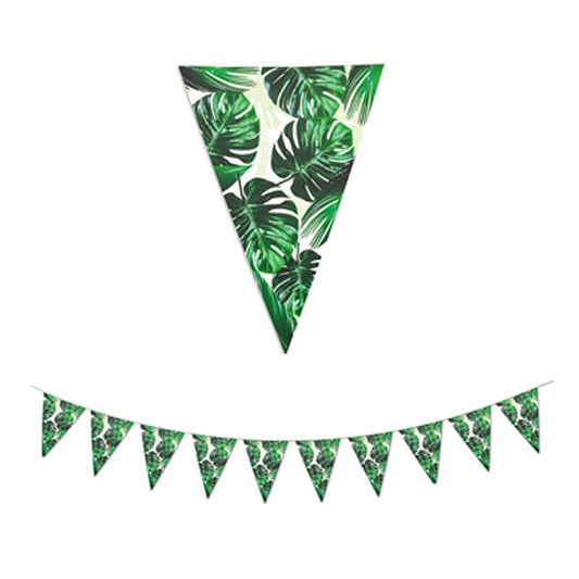 Tropical Jungle Leaf Theme Flag Bunting