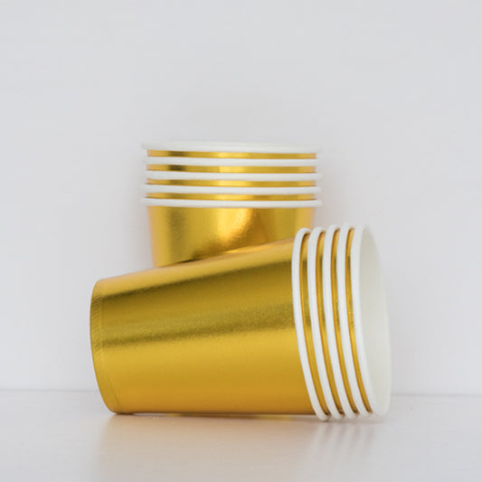 Metallic Gold Paper Cups