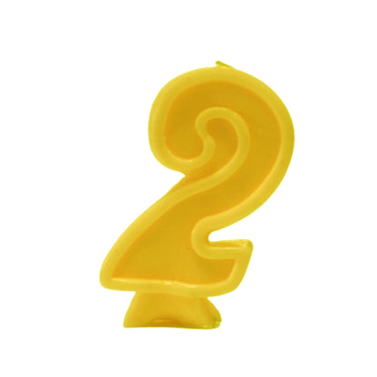 Yellow Number Candle