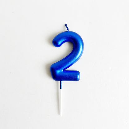 Blue Number Candles