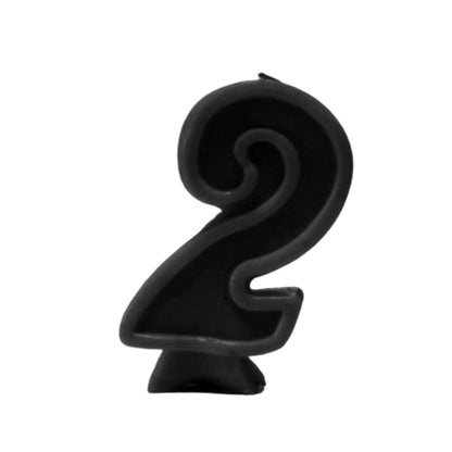 Black Number Candle