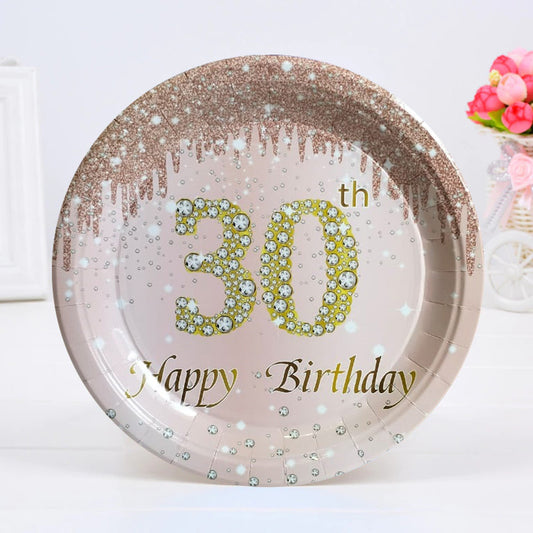 30th Birthday Paper Plate