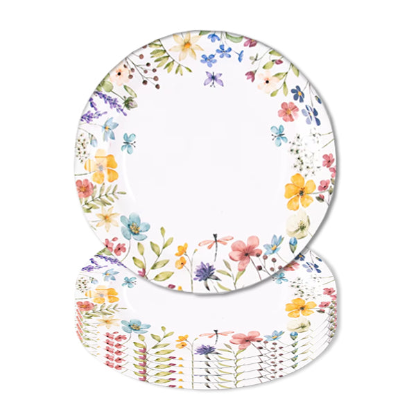 Spring Wild Flower Theme Paper Plates