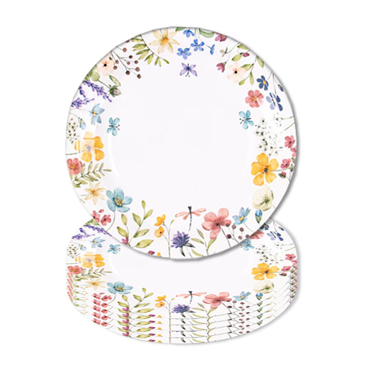 Spring Wild Flower Theme Paper Plates