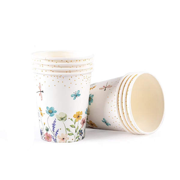 Spring Wild Flower Theme Paper Cup
