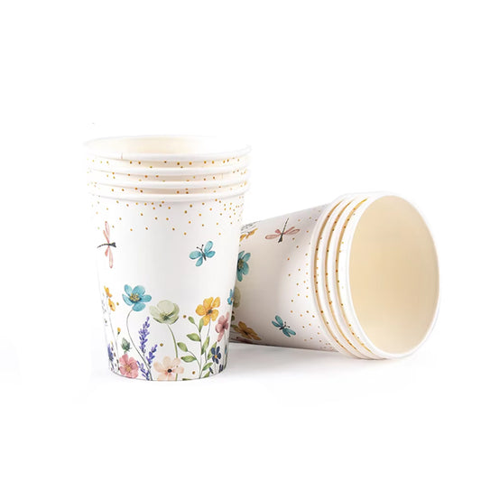 Spring Wild Flower Theme Paper Cup