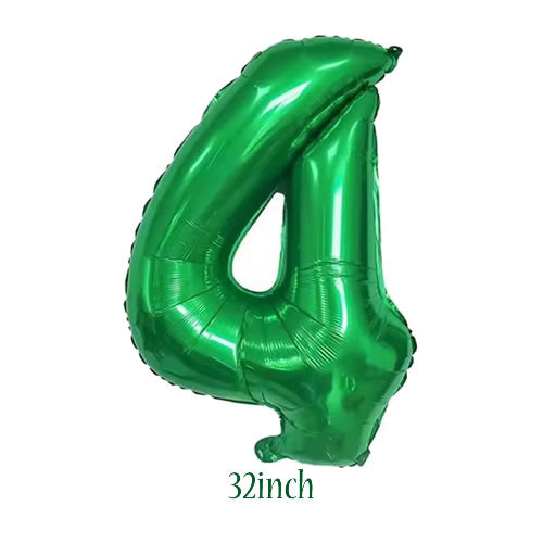 32 inch green foil number 4 balloon