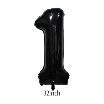 32 inch black number 1 foil balloon