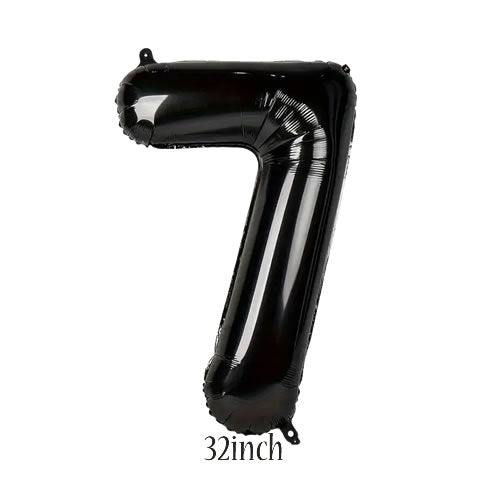 32 inch black number 7 foil balloon