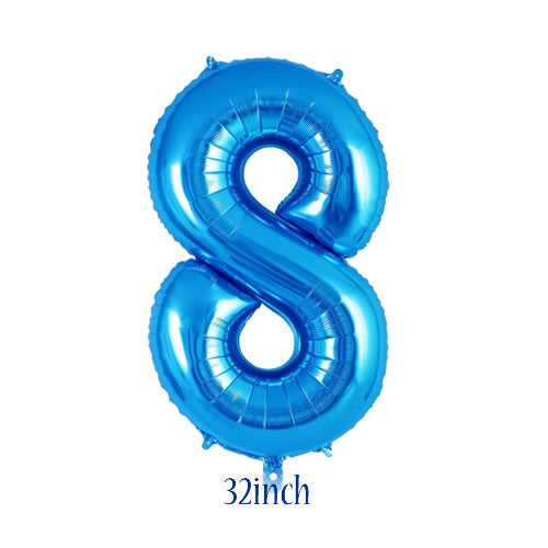 32 inch Blue Number 8 Foil Balloon