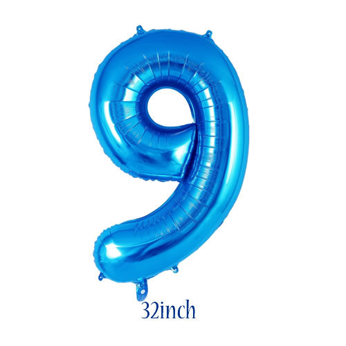 32 inch Blue Number 9 Foil Balloon