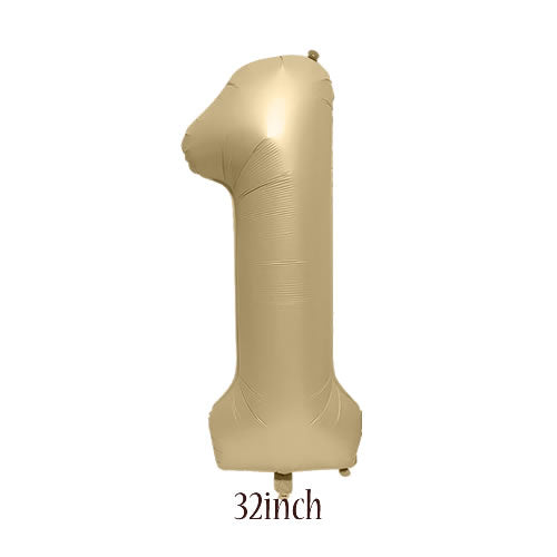 32 inch Caramel Foil Number 1 Balloon