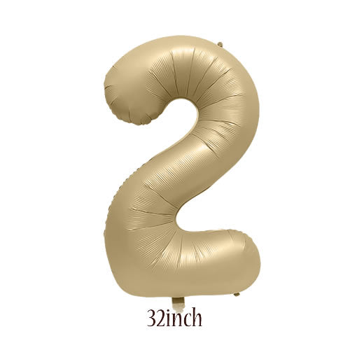 32 inch Caramel Foil Number 2 Balloon