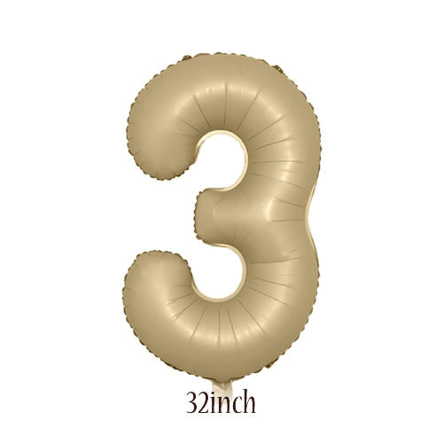 32 inch Caramel Foil Number 4 Balloon