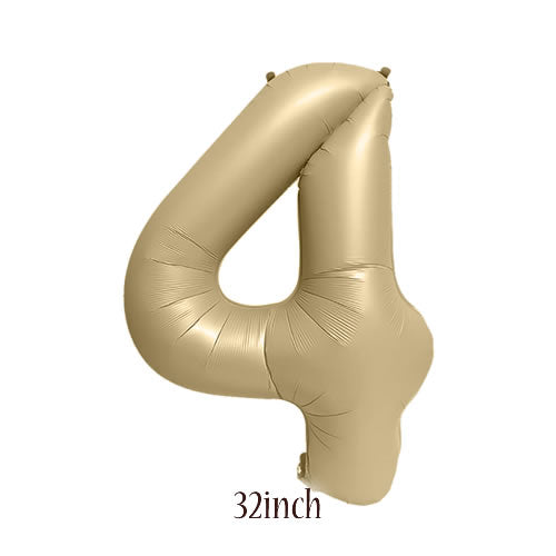 32 inch Caramel Foil Number 4 Balloon