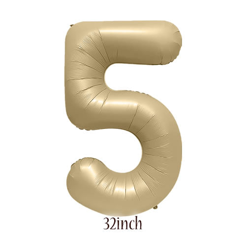 32 inch Caramel Foil Number 5 Balloon