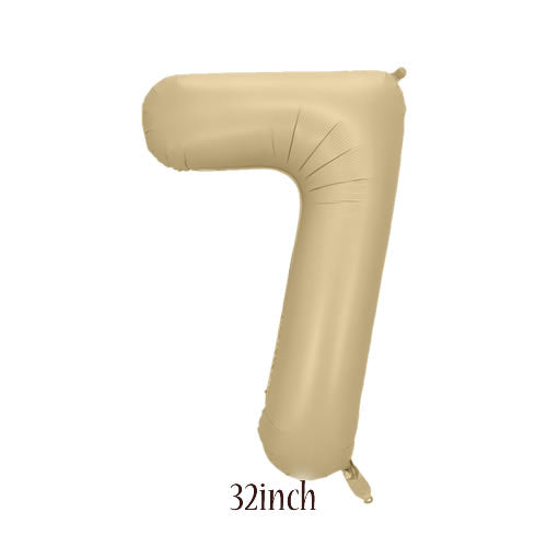 32 inch Caramel Foil Number 7 Balloon
