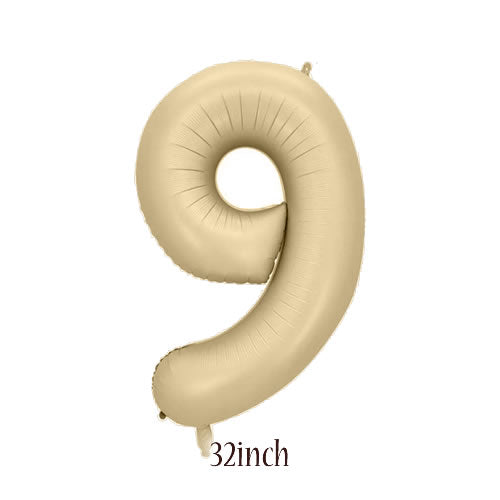 32 inch Caramel Foil Number 9 Balloon
