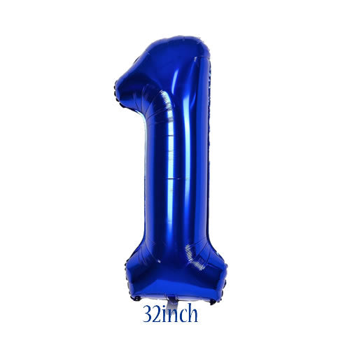 32 inch Dark Blue Number 1 Foil Balloon