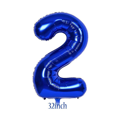 32 inch Dark Blue Number 2 Foil Balloon
