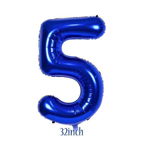 32 inch Dark Blue Number 5 Foil Balloon