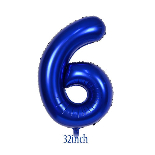 32 inch Dark Blue Number 6 Foil Balloon