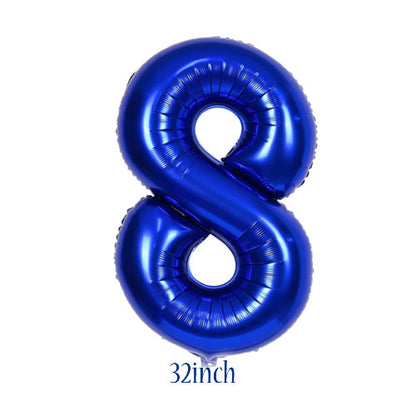 32 inch Dark Blue Number 8 Foil Balloon