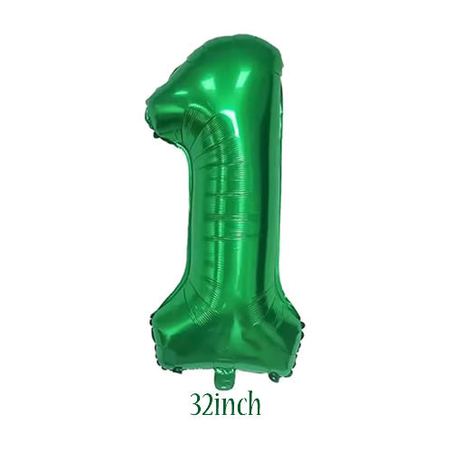 32 inch green foil number 1 balloons