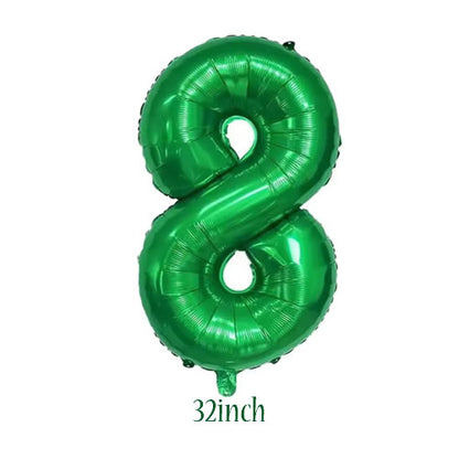 32 inch green foil number 8 balloon