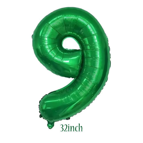 32 inch green foil number 9 balloon