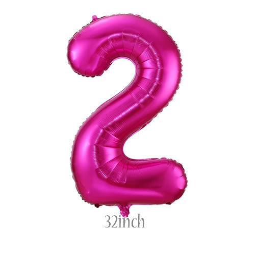 32 inch Hot Pink Number 2 Foil Balloon