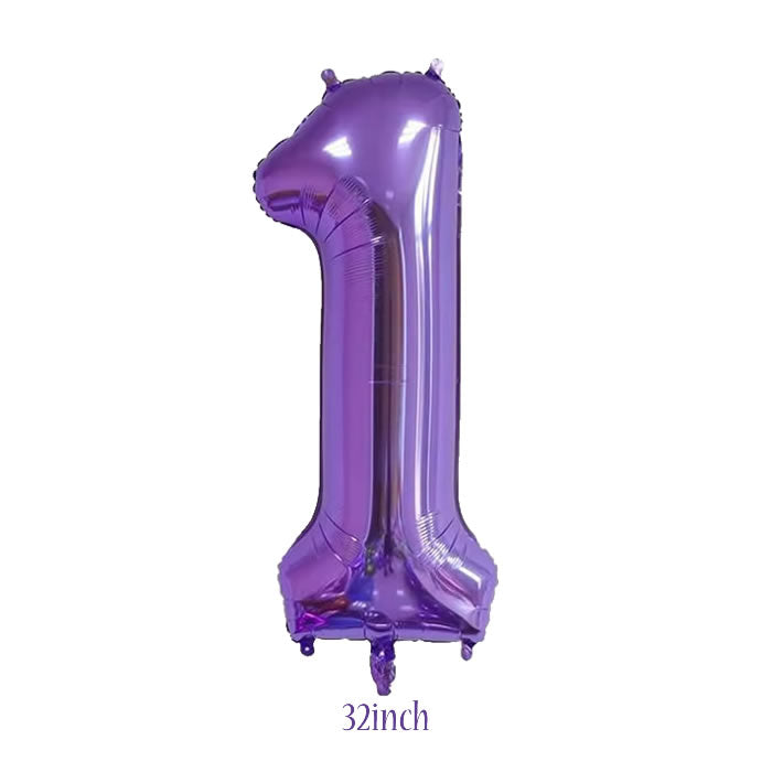 32 inch Purple Number 1 Foil Balloon