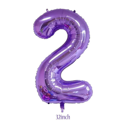 32 inch Purple Number 2 Foil Balloon