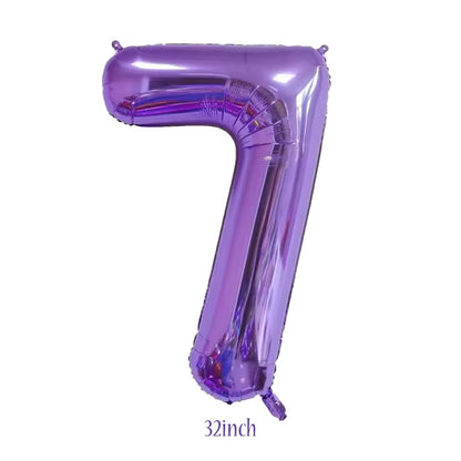32 inch Purple Number 7 Foil Balloon