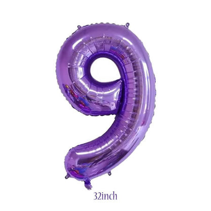 32 inch Purple Number 9 Foil Balloon